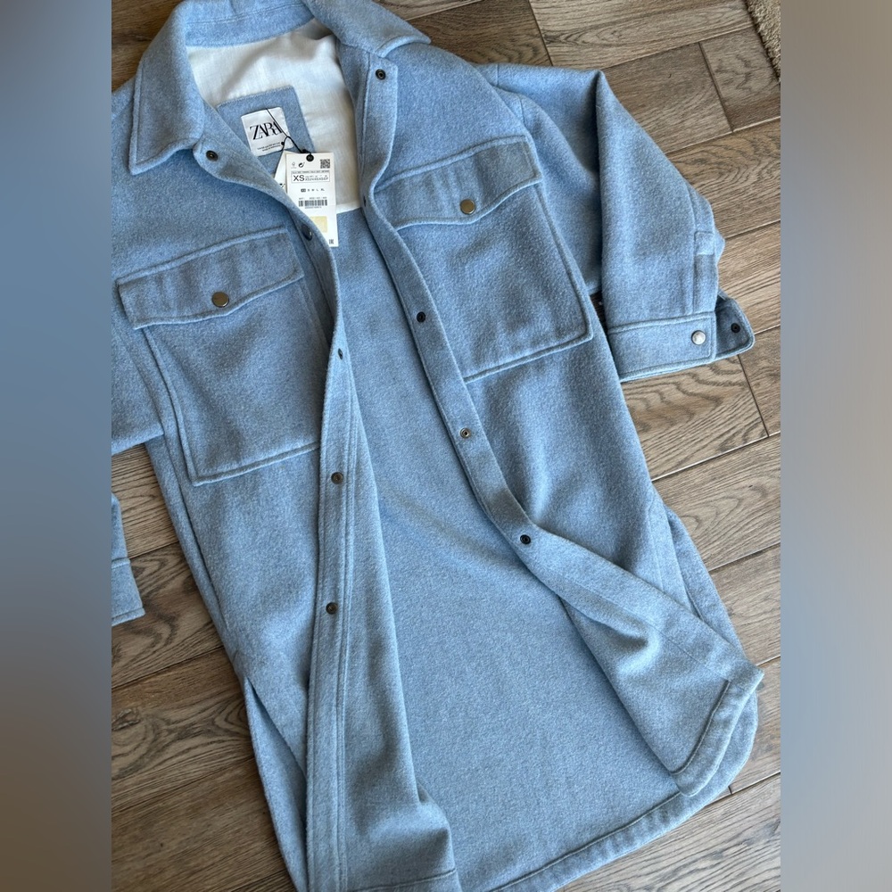 Zara wool blend oversized coat size xs - Picture 13 of 14